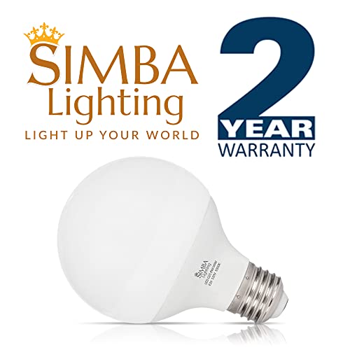 Simba Lighting Led Vanity Globe G25 (G80) Light Bulb For Bathroom, Makeup Mirror | Decorative White Frosted Cover, 8W, 60W Equivalent, 120V, Standard E26 Medium Base, Daylight 5000K, Pack Of 3 #TOP6