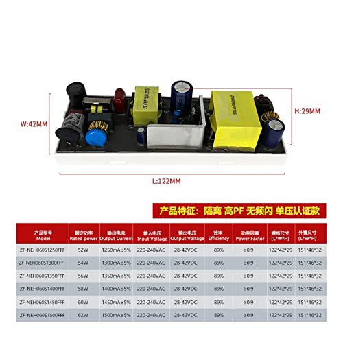 Alimentation LED DC28-42V haute puissance et courant constant pour éclairage fixe
