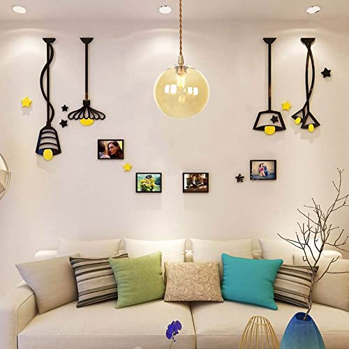 Lámpara colgante de cristal y latón para iluminar mesas de comedor y barras de bar 5