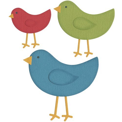 Quickutz We R Memory Keepers 4-Inch By 4-Inch Die, Birds #TOP2