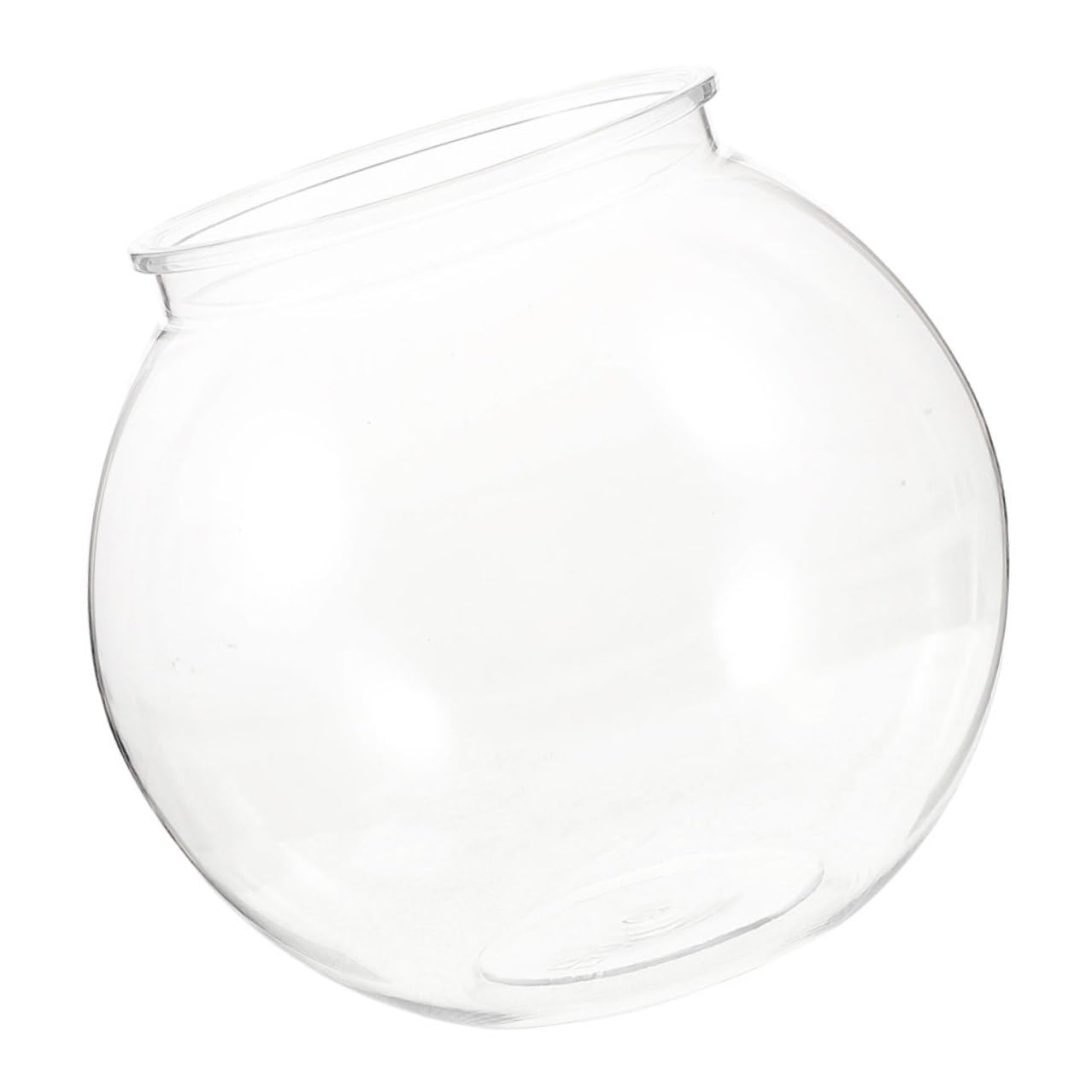 Rundes Kunststoff Fischglas Transparent, Kippsicher für Zuhause und Büro