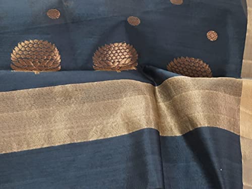 HerClozet grey chanderi silk saree – image 4