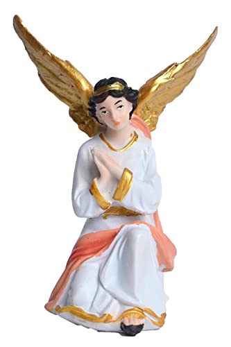 Image of KariGhar Resin Nativity /Crib Idols Set Of 15 Pieces [Pack - Mary, Joseph, Baby Jesus, Angel, 3 Wise Men, The Shepherd, 7 Animals], Multicolour, 5 Inch Set, A0095
