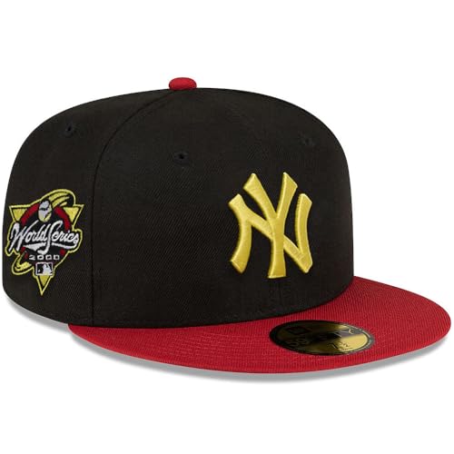 New Era NY New York Yankees 59FIFTY Cooperstown 2000 World Series Gold Patch Cap miniatura 1