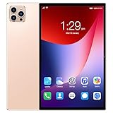Tablet V62 10.1' FHD Android 12, MTK6797, Câmera 24MP, Bateria 8000mAh – Modelos com 6GB, 8GB, 12GB RAM e até 512GB – Sem Marca – Com Tela Full HD (dourado, 6+128)