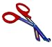 Red Handle with Fluoride Multi Color Blades Trauma Shears 7.25