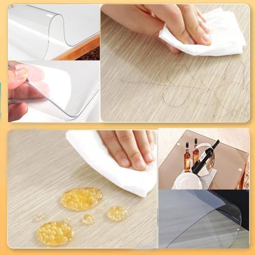 Protector de Escritorio Transparente PVC 146x79x0.08 cm miniatura 4