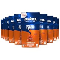 Lavazza, Crema e Gusto Forte, 100 Capsule in Alluminio Compatibili con Macchine Nespresso Original...