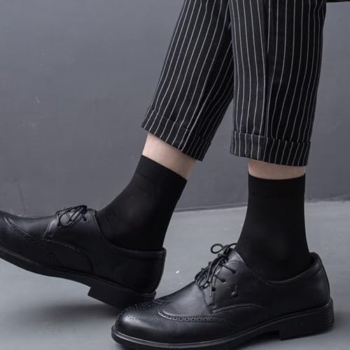 Mens Formal Business Thin Stockings Soft Suit Socks 5 Pairs2