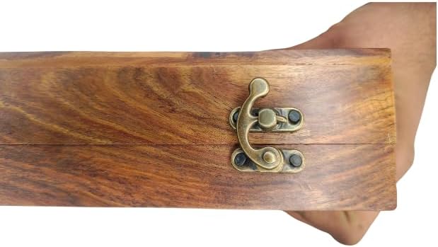 Acacia Wood Spice Box, Wooden Tea Box, 4 Compartments Kitchen Organiser Storage Box, Indian Spices Masala Box, Tea Storage, Spice Storage 6 Partition Jewelery Box