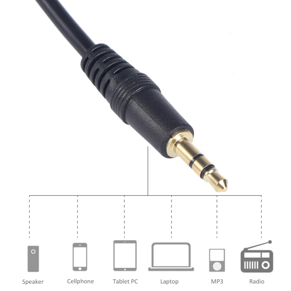 Cable Auxiliar Jack 3.5mm para Audio de Auto y Móviles miniatura 2