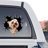 Yorkshire Terrier Stickers Yorkie Car Decal – Cute 3D Dog Sticker for Cars, Walls, and More (Yorkie Stickers for car)