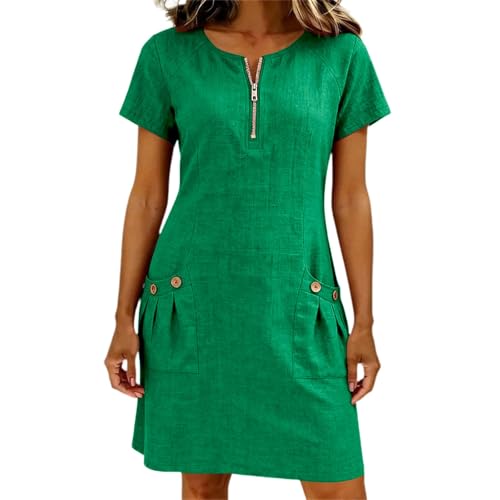 Robe d'été en coton et lin légère contre la chaleur été