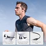 Bone Conduction Headphones,Open Ear Headphones Bluetooth5.4 with Mic,Wireless Headphones 10H Playtime, Waterproof Sport Headphone Suitable for Running,Cycling, Outdoor Sports Black - Image 3