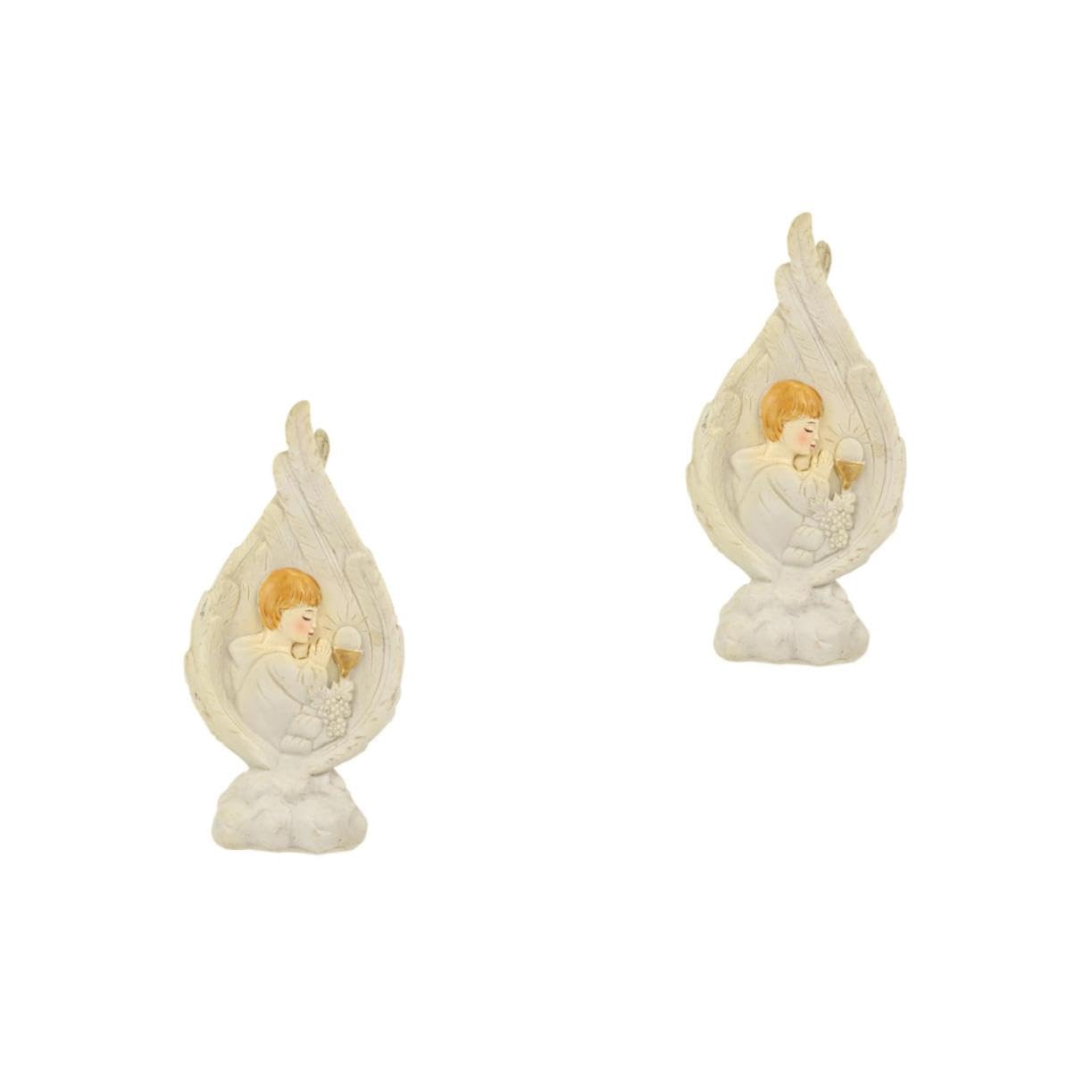 DECHOUS 2stücke Resin Statue Für Taufe Religiöse Dekoration Mit Betenden Händen Handgefertigtes Kirchenornament Für Jungen Stilvolle Tischdeko Geeignet Für Innen Und Außenbereich