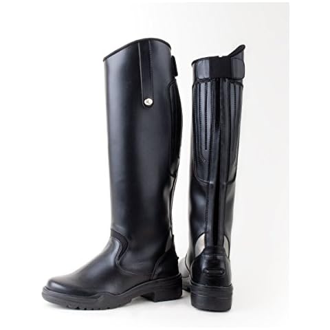 Rhinegold Riding Nebraska Synthetic Long Boot-5 (38), Black, 5 UK EU Cover