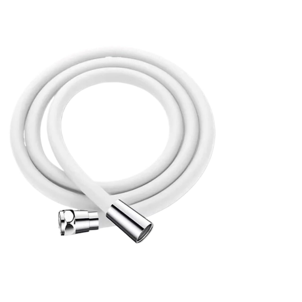 Zhaoqin White Shower Hose 1.5/2 Soft Silicone Shower Head Hose Flexible Anti Winding Explosion-Proof Bathroom Faucet Extension Pipe(,2.0M)