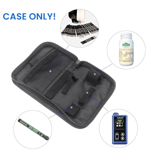 Image of HANNEA Travel Glucose Meter Storage Bag, Zipper Pouch Insulin Storage Bag Travelling Oxford Cloth Gadget Organizer Insulin Storage Case Portable Travelling Accessories Travel Organizer.