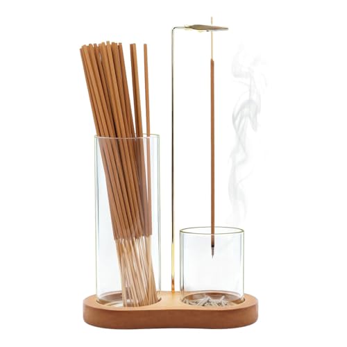 HASTHIP Glass Agarbatti Stand with Ash Catcher, Gray 1 Count - Image 2