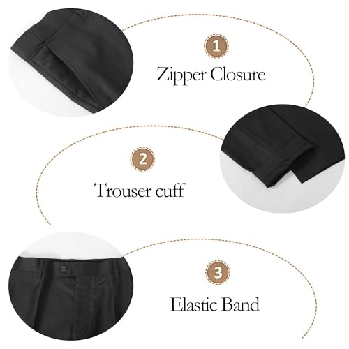 Suits for Men Slim Fit 3 Pieces Tuxedo Blazer Vest Pants Notch Collar Shirt Bow Tie Prom Party Wedding Business Dinner4