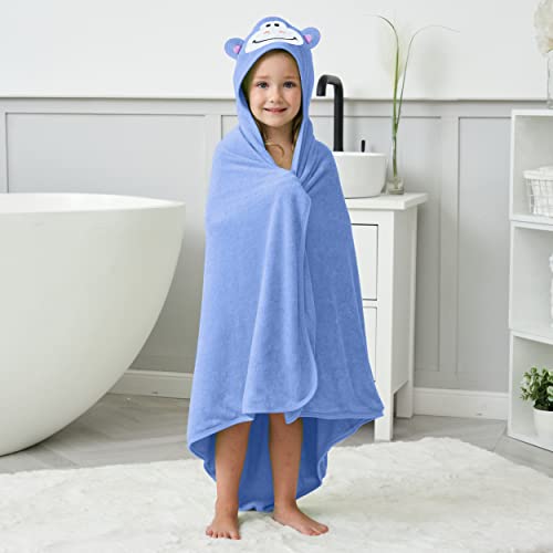Image of HIPHOP PANDA Ultra Soft Hooded Baby Towel - 2-Layer Thick 500GSM Absorbent | Rayon Made from Bamboo, Hooded Bath Towel for Newborn, Infant, Toddler, Baby Registry - Gorilla, 30x30 In