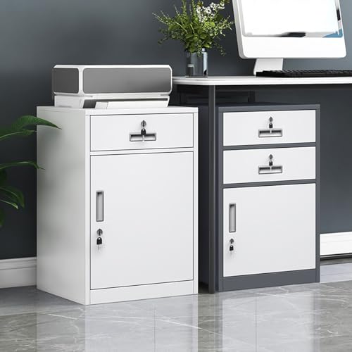Armadio in metallo in acciaio inossidabile con serratura Soluzione di archiviazione per ufficio laterale Design anti inclinazione per la casa e le aziende Gestione sicura dei file