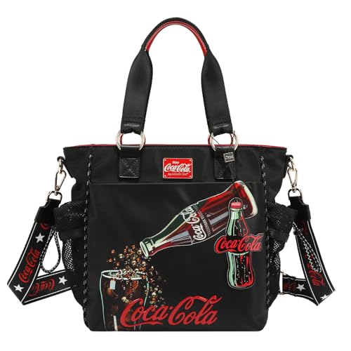 La Mejor Lista de Bolsas Nicole Lee Top 5. 48 Nicole Lee Bolsa Tote Edición Especial Coca-Cola SS26 | Bolsa Mujer con Compartimentos y Correa Ajustable