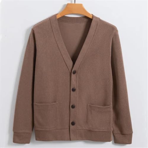 Men's Cardigan Sweaters Long Sleeve V-Neck Casual Slim Fit Button Down Knit Sweater Tops2