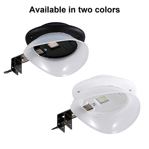 Andoer Lâmpada para cerca de energia solar forma de OVNI 9 LED para iluminação de calha Painel solar