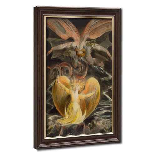 Impression sur toile Le Dragon Rouge William Blake | Décoration murale 61x91,4 cm