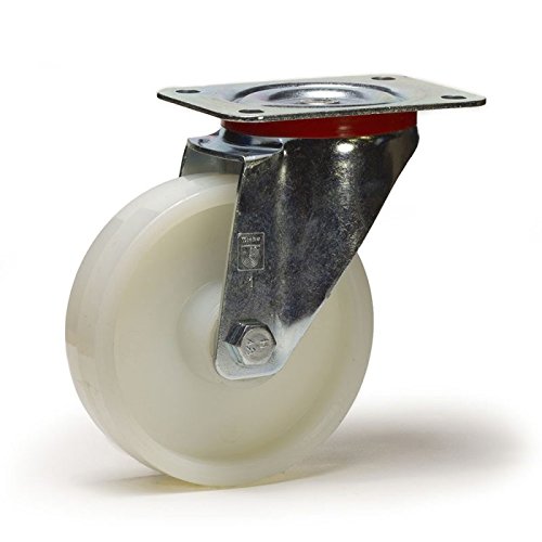 Roulette pivotante diamètre 100 mm roue polyamide blanc - 200 Kg