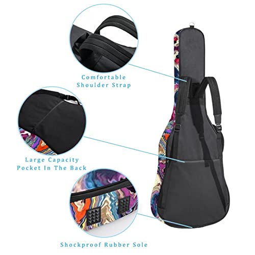 Étui rembourré pour guitare acoustique classique Motif fleurs Violet/jaune foncé, Multicolore 07, 42.9×16.9×4.7 in… - Les Beatles, Paul McCartney, John Lennon, RIngo Starr, George Harrison Étui rembourré pour guitare acoustique classique Motif fleurs Violet/jaune foncé, Multicolore 07, 42.9x16.9x4.7 in… – Image 4