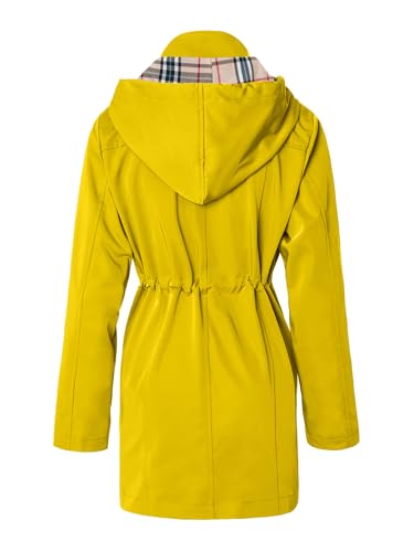 image for SaphiRose Women's Waterproof Rain Jacket Long Lined Raincoat Outdoor W