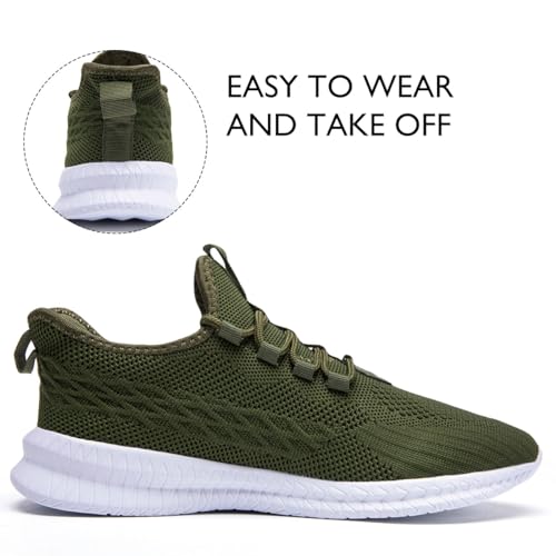 Image of Mens Running Tennis Casual Walking Shoes Fashion Athletic Gym Sports Sneakers for Men Breathable Lightweight Comfortable Shoes