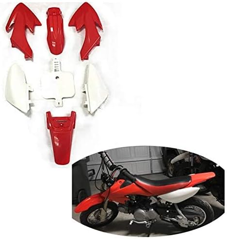 Miniatura 2 de HONGK- Kit de guardabarros de plástico rojo Motorctcly, kit de carenado de trabajo corporal compatible con CRF XR XR50 CRF50 Clone 125CC Pit Dirt