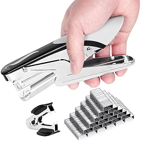 Stapler Heavy Duty with 1000 Staples and Staples Remover, 20 Sheet Capacity, Office Desk Stapler for Stapling Home School Warehouse Handmade, No Jam Cover