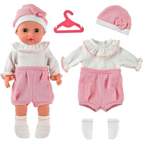 {Perchas Ropa Muñecas 35 Cm Perchas Ropa Bogoro Ropa Muñecas para Bebe Muñeco 35-43cm Ropa Muñecas Bebé Mono Calcetines y Percha Ropa Muñeca para Bebé...