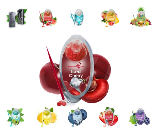 menthol24de Aroma Kapseln verschiedene Sorten (Iced Cherry, 100)