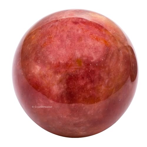 Image of Certified Strawberry Quartz Crystal Ball for Meditation - Premium Crystal Vastu Items for Home and Feng Shui Items for Good Luck - Ideal for Pooja Supplies and Spiritual Practices (1.5 inch Inch)