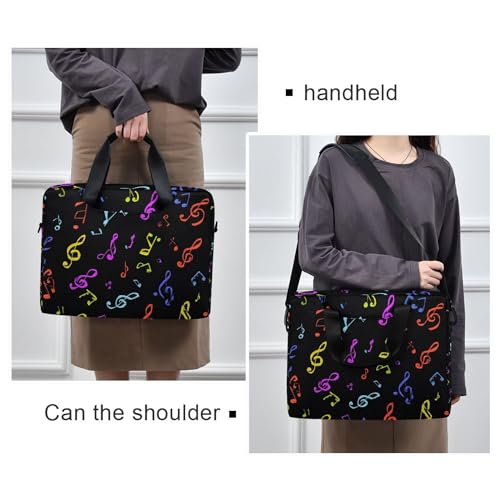 Funda maletín para laptop con notas musicales 13-15.6 pulg miniatura 2