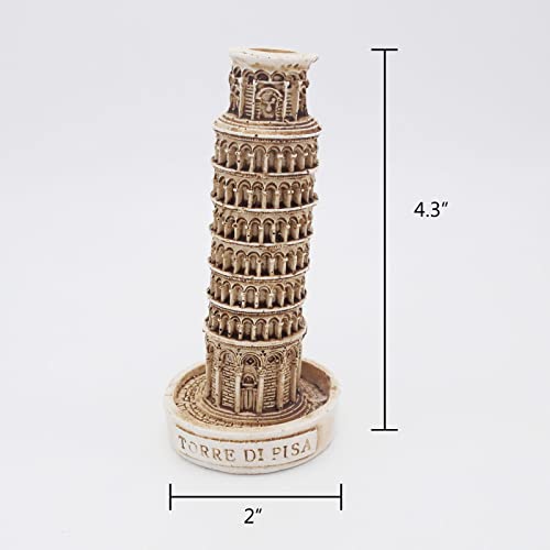 Image of Leaning Tower of Pisa Fish Tank Decorations Reptile Turtle Lizard Spider Tanks Terrarium Building Construction Decor Ornament Pet
