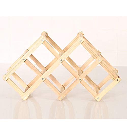 Soporte de madera plegable para 6 botellas de vino miniatura 1
