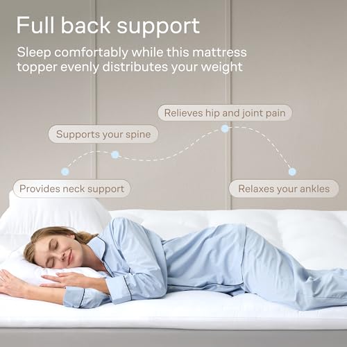 Image of Niagara Sleep Solution Polyester Mattress Pad Topper Twin 39x75 Inches Quilted Plush Down Alternative Pillow Top Fitted Skirt Protector Reviver Enhancer Deep Pocket Fits 8-20 , 21 Inch White Bed Cover