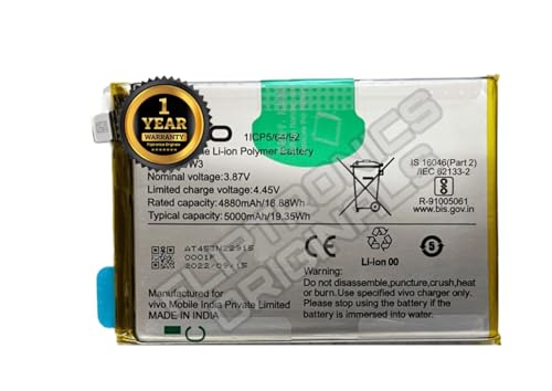 Image of B-W3 Battery for Vivo Y22 V2207, Y22S V2206 Battery with 1 Year Warranty**** (P1)