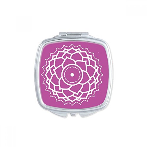 Miroir compact mignon petit cadeau motif totem fleur géométrique - 2