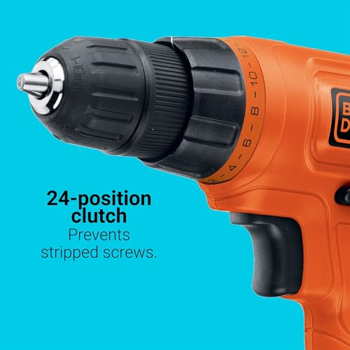 BLACK+DECKER 20V MAX POWERCONNECT Power Drill Cordless Drill Driver Electric Screwdriver with 30 Piece Bit Set and Drivers Kit, Battery and Charger Included (LD120VA)