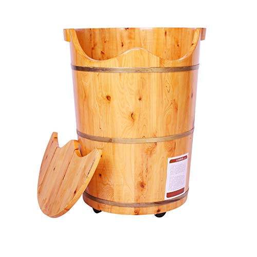 Barril de baño para pies Katzowen de madera natural 50cm
