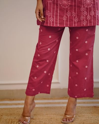 Image of ANNI DESIGNER Women Cotton Printed Co-Ord Set
