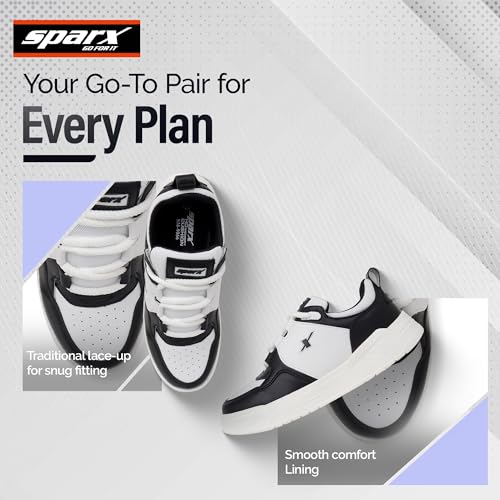 Image of SPARX Casual Sneakers for Men - Trendy Lace-Up Shoes with Soft Cushioning, Lightweight Comfort, Durable Sole & Everyday Fashion Wear