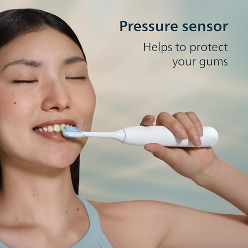 Image of Philips Sonicare 5900 Series Electric Toothbrush, Pressure Sensor, 6 Brushing Settings, SmarTimer, BrushPacer, 21-Day Runtime, Gentle Professional-Clean Feel, for Sensitive Gums, White, HX7130 /02